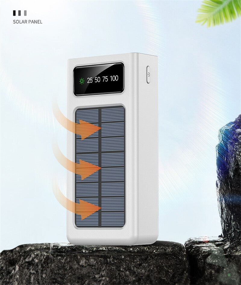 Chargeur Solaire Portable à 4 Câbles