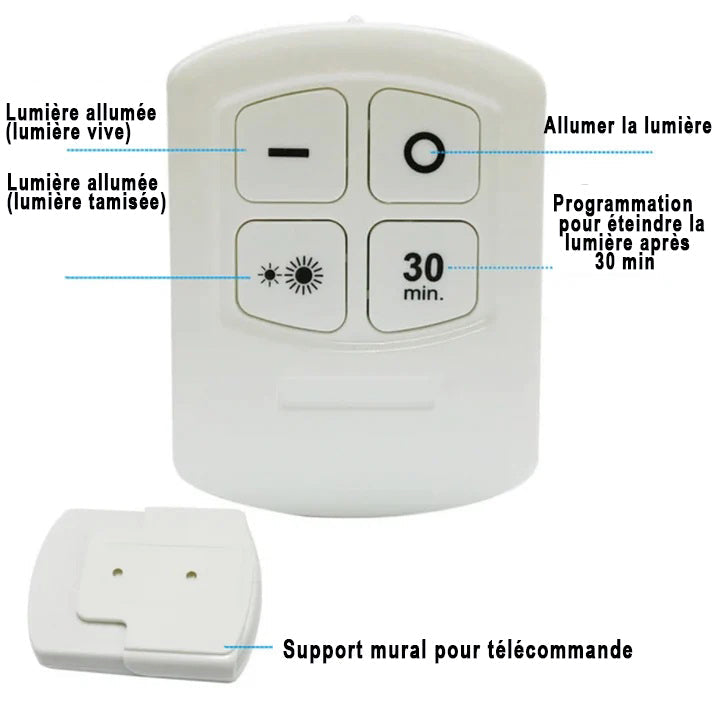 3 lampes LED télécommandées