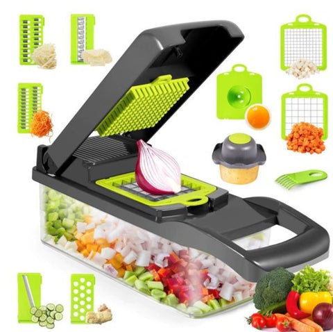 Coupe-légumes Multifonction 9-en-1 – L’outil indispensable pour gagner du temps en cuisine !