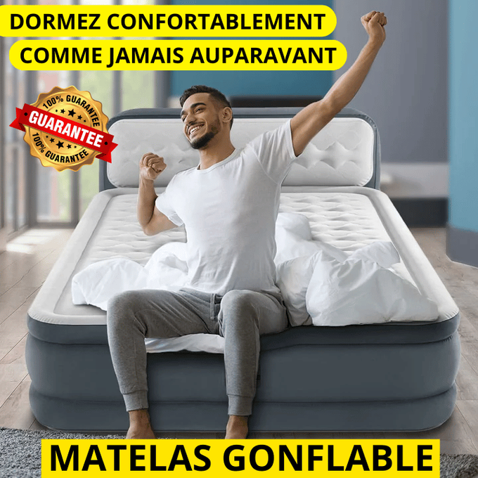 Matelas Gonflable Double avec Dossier